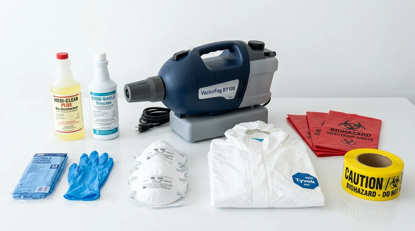 Professional biohazard remediation crew working in Cockeysville